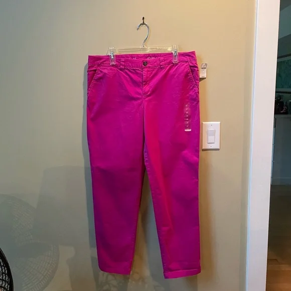 Gap NEW hot pink khakis size 12 - Picture 7 of 9